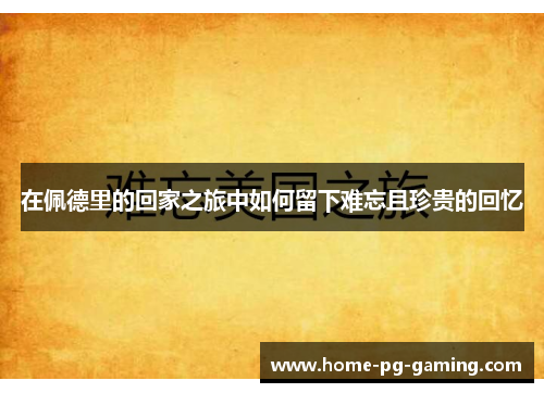 在佩德里的回家之旅中如何留下难忘且珍贵的回忆